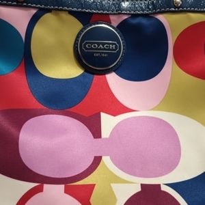 Silk scarf coach medium size purse